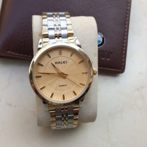 Đồng hồ nam Halei 552 demi mặt vàng
