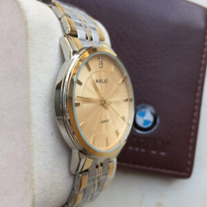 Đồng hồ nam Halei 552 demi mặt vàng