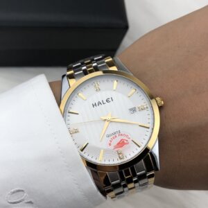 Đồng hồ nam Halei 562 demi mặt trắng