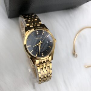 Đồng hồ nữ Halei 562 vàng mặt đen