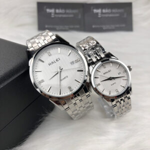 Đồng hồ nữ Halei 562 trắng mặt trắng