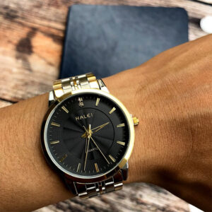Đồng hồ nam Halei 552 demi mặt đen