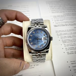 Đồng hồ nam Rolex khảm trai xanh